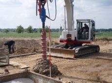 Baugebiet Gewerbegebiet II Büttelborn - Grundwasserabsenkung Herstellung von ca. 2.000 Steigmetern Kleinfilterbrunnen (Bohrdurchmesser 280 mm)
